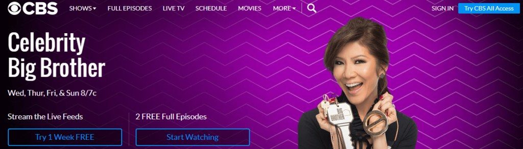 CBS All Access App For Celebrity Big Brother