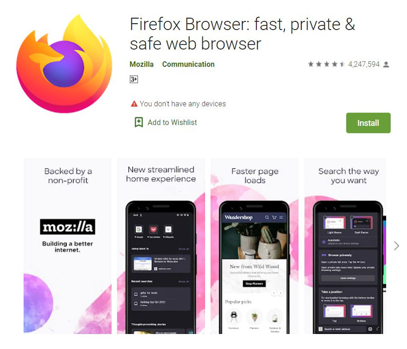 miglior browser android