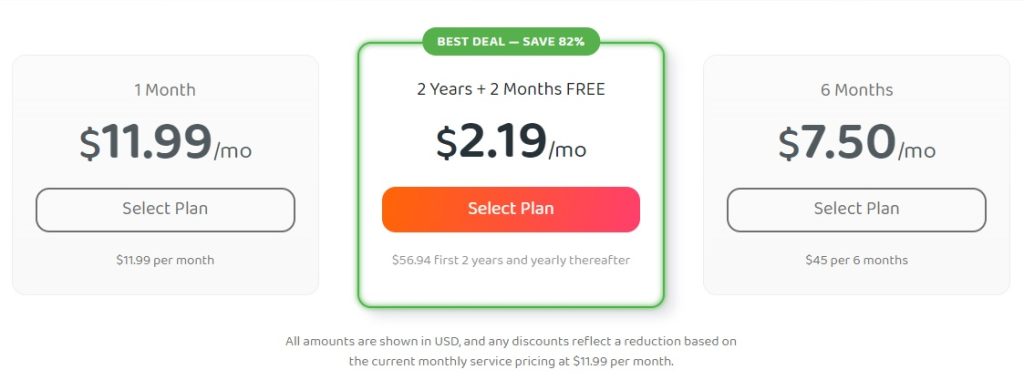 private internet access price and plan