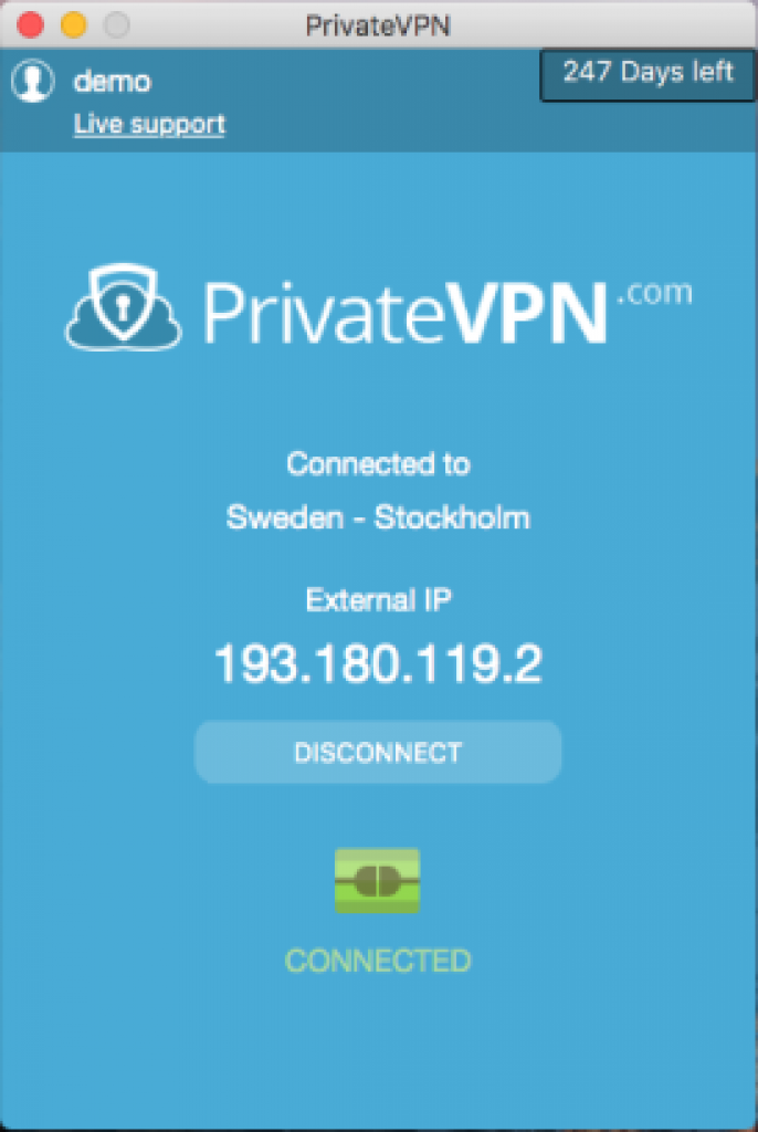 privatevpn connected