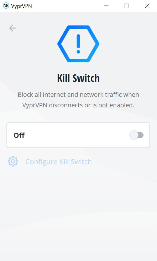 VyprVPN'de Kill Switch özelliği