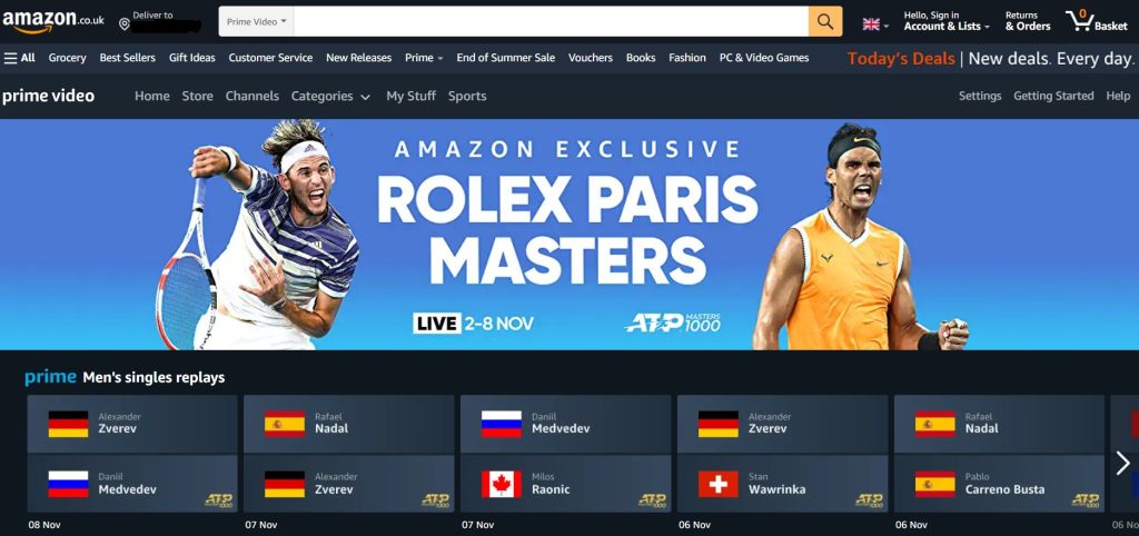 paris masters live stream amazon prime